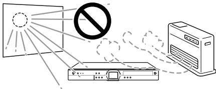 Diagram illustrating wireless signal transmission with a prohibition symbol and server racks connected to an air conditioner unit