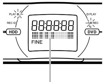 SHARP DV-HR350S - Front Panel Display during Dubbing - 1