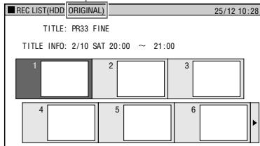 SHARP DV-HR350S - Press REC LIST to display REC LIST (THUMBMAIL). - 1