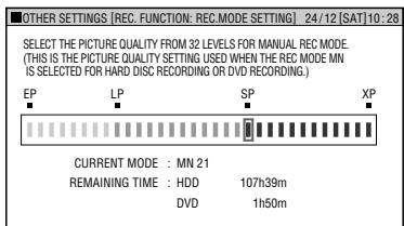 SHARP DV-HR450F - Setting the Manual Recording Mode (MN) - 2