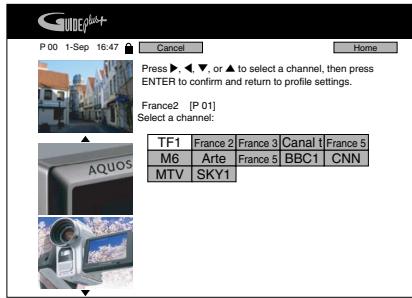 SHARP DV-HR450F - Press Yellow (C) if you want to "Add" a channel. Press /  / to select a channel from the Channel (Mosaic) screen, then press SET/ENTER to confirm. - 1