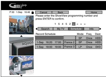 SHARP DV-HR450F - Press Number buttons to enter the SHOWVIEW programming number. - 1