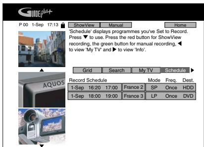 SHARP DV-HR450F - Preparations for timer confirmation - 3