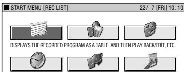 SHARP DV-HR450F - Press /  /  / to select ("REC LIST"), then press SET/ENTER. - 1