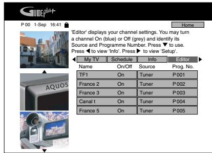 SHARP DV-HR450F - Press /  / to select the "Editor" Area. - 1