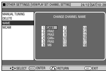 SHARP DV-HR450F - Re-naming Channels - 1