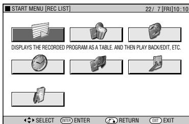 SHARP DV-HR450F - Press /  /  / to select ("REC LIST"), then press SET/ENTER. - 1
