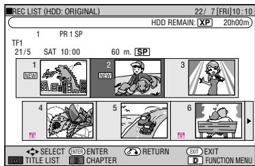 SHARP DV-HR450F - Press /  /  / to select the title to edit, then press Blue (D) (FUNCTION MENU). - 1