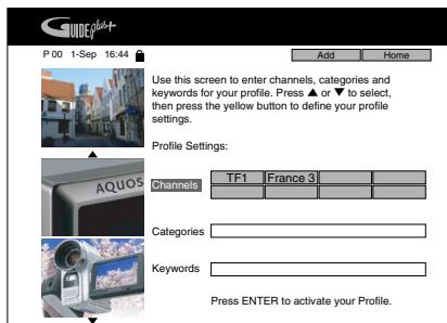 SHARP DV-HR450F - Press Yellow (C) to set a Profile. - 1