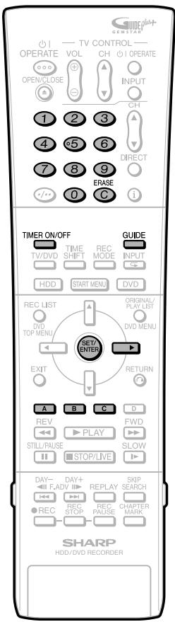 SHARP DV-HR450F - Press / to access the "Schedule" Area through the Menu Bar. - 1