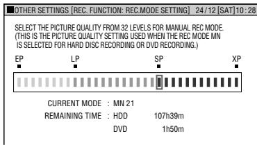 SHARP DV-HR450S - Setting the Manual Recording Mode (MN) - 3