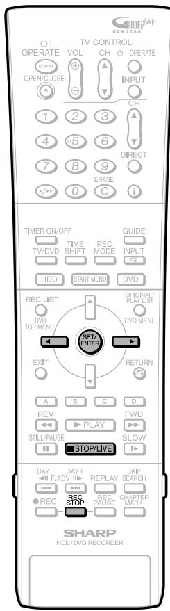 SHARP DV-HR450S - When "MN (MANUAL)" is selected: - 2