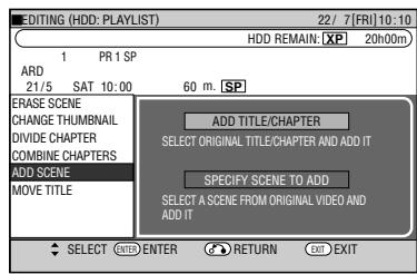 SHARP DV-HR450S - Specifying and Adding a Scene - 1