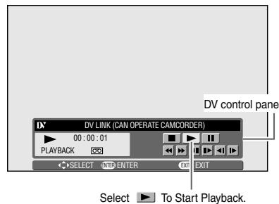 SHARP DV-HR450S - Start playback on the digital camcorder. - 1