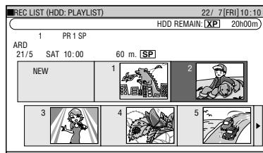 SHARP DV-HR450S - ① Press ORIGINAL/PLAY LIST to switch to "PLAY LIST" screen. - 1