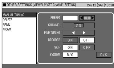 SHARP DV-HR450S - Channel Setting - 3