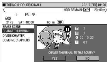 SHARP DV-HR450S - Press SET/ENTER when you reach the scene you want to use as a thumbnail. - 1