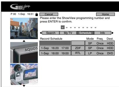 SHARP DV-HR450S - Press Red (A) to display the SHOWVIEW screen. - 1