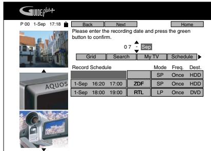 SHARP DV-HR450S - ① Press /  / to enter the recording date. - 1