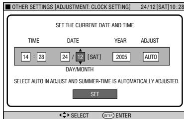 SHARP DV-HR450S - Enter the "DAY", then "MONTH" in a similar way as the Step 5. For example, for 24th December enter 24 and 12 respectively. - 1