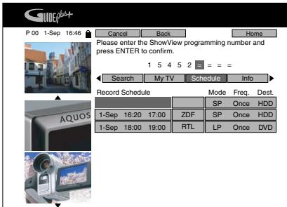 SHARP DV-HR450S - Press Number buttons to enter the SHOWVIEW programming number. - 1