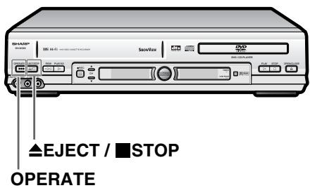 SHARP DV-NC65S - Selecting the Output From the VCR - 1