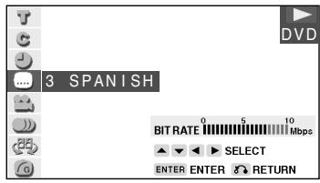 SHARP DV-NC65S - Press  or  to select the subtitle language you want to use. - 1