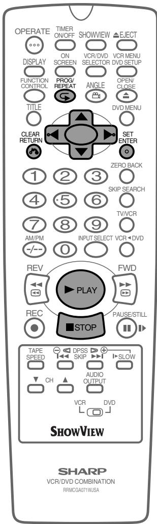 SHARP DV-NC65S - Press STOP to stop the programmed playback. - 1