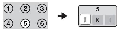 ① ② ③ ④ ⑤ ⑥ → 5 j k l