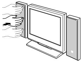 SHARP LC-20A2E - ■ Notes on handling the speaker net - 3