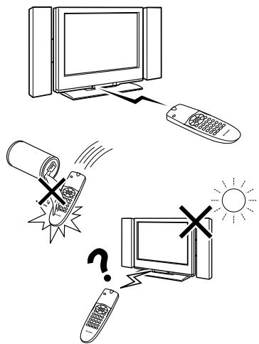SHARP LC-20A2E - Cautions regarding use of remote control - 1