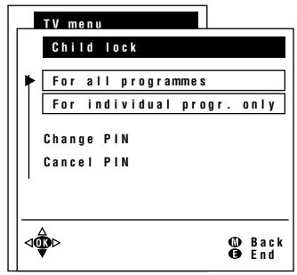 SHARP LC-20A2E - To set a Child Lock for all programmes with a time limit - 1