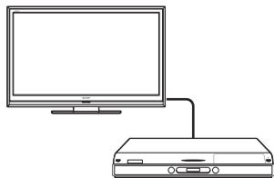 Line drawing of a monitor connected to a CD-ROM (no text or symbols present)