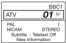 BBC1 ATV 01 PAL I NICAM STEREO Subtitle : Teletext Off New Information