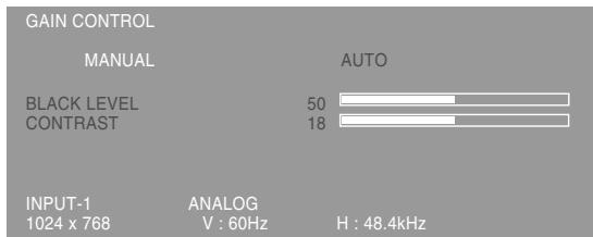SHARP LL-T1520 - Menu GAIN CONTROL - 1
