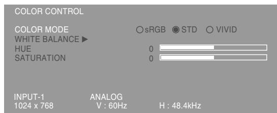 SHARP LL-T1520 - Menu COLOR CONTLOR - 1