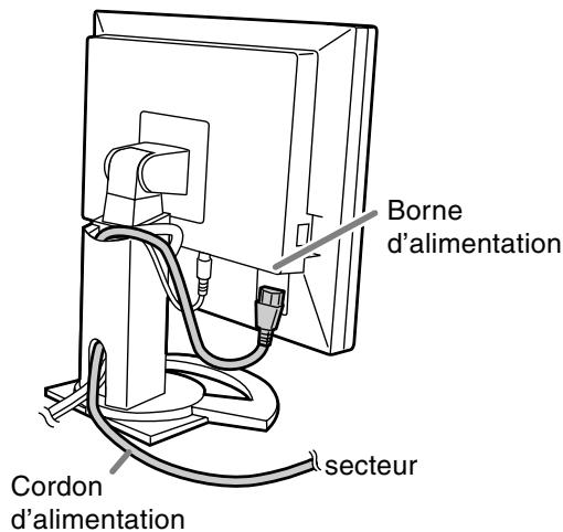 SHARP LL-T1520 - Raccordement du moniteur à une source d'alimentation - 1