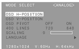 SHARP LL-T1820-B - Menu MODE SELECT - 1