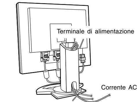 SHARP LL-T1820-B - Collegamento del monitor ad una sorgente di alimentazione elettrica - 1