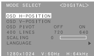 SHARP LL-T1820-B - Menu MODE SELECT - 1
