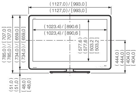 SHARP LC-46LE810E - Dimensional drawings - 5