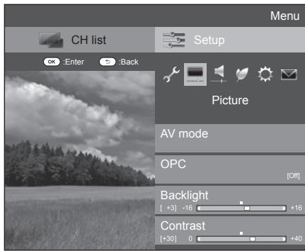 SHARP LC-46LE810E - Picture settings - 1