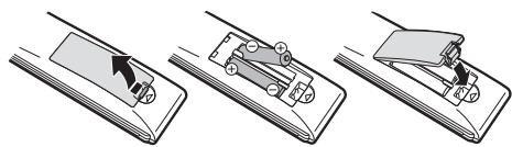 SHARP LC-46LE810E - Inserting the batteries - 1