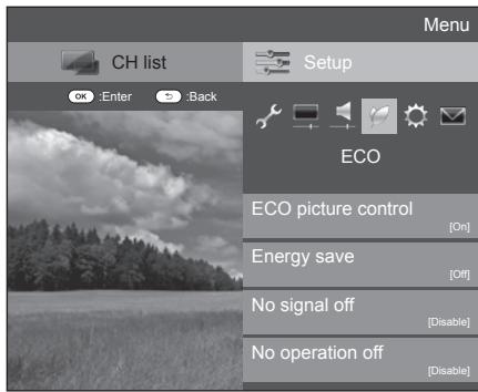 SHARP LC-46LE810E - Power save settings - 1