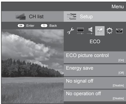 SHARP LC-46LE820E - Power save settings - 1