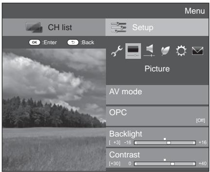 SHARP LC-LU820E - Picture settings - 1