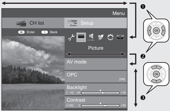 SHARP LC-LU820E - Selecting in the Menu - 1