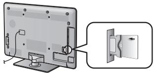 SHARP LC-LU820E - Inserting the CA card into the CI module - 1