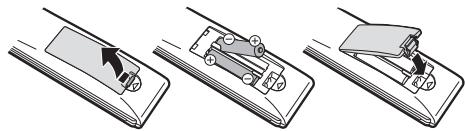 SHARP LC-LU820E - Inserting the batteries - 1