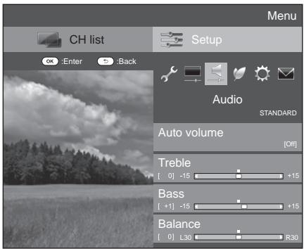 SHARP LC-LU820E - Audio settings - 1